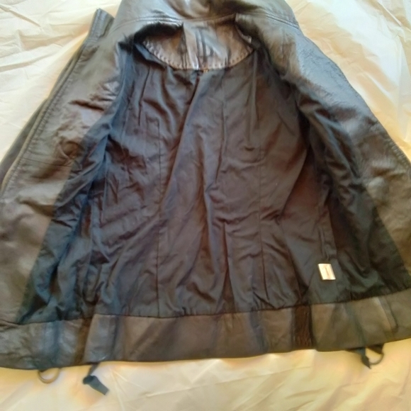 Tommy Bahama indigo palms Iridescent Leather Jacket! Size M-L - Picture 8 of 12